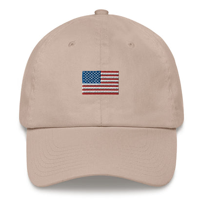 American Flag Embroidered Dad Hat