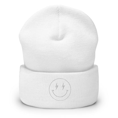 Smiley Face Embroidered Stocking Cap