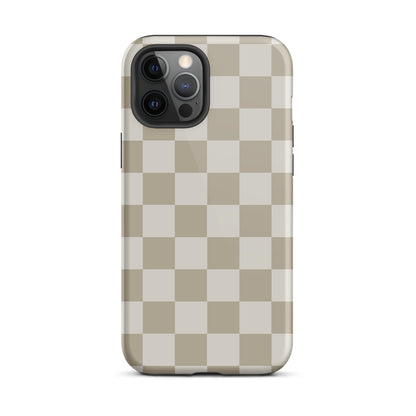 Neutral Check iPhone Case