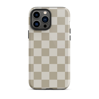 Neutral Check iPhone Case