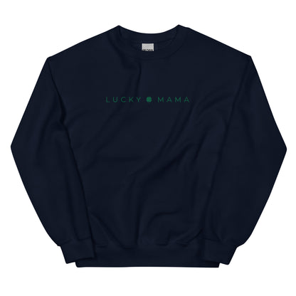 Lucky Mama Embroidered Crew Neck
