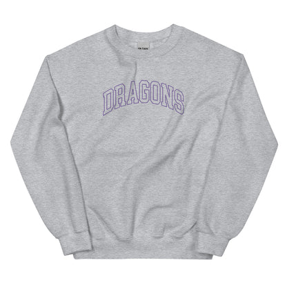 Embroidered Dragons Crew Neck