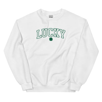 Embroidered Lucky Crew Neck