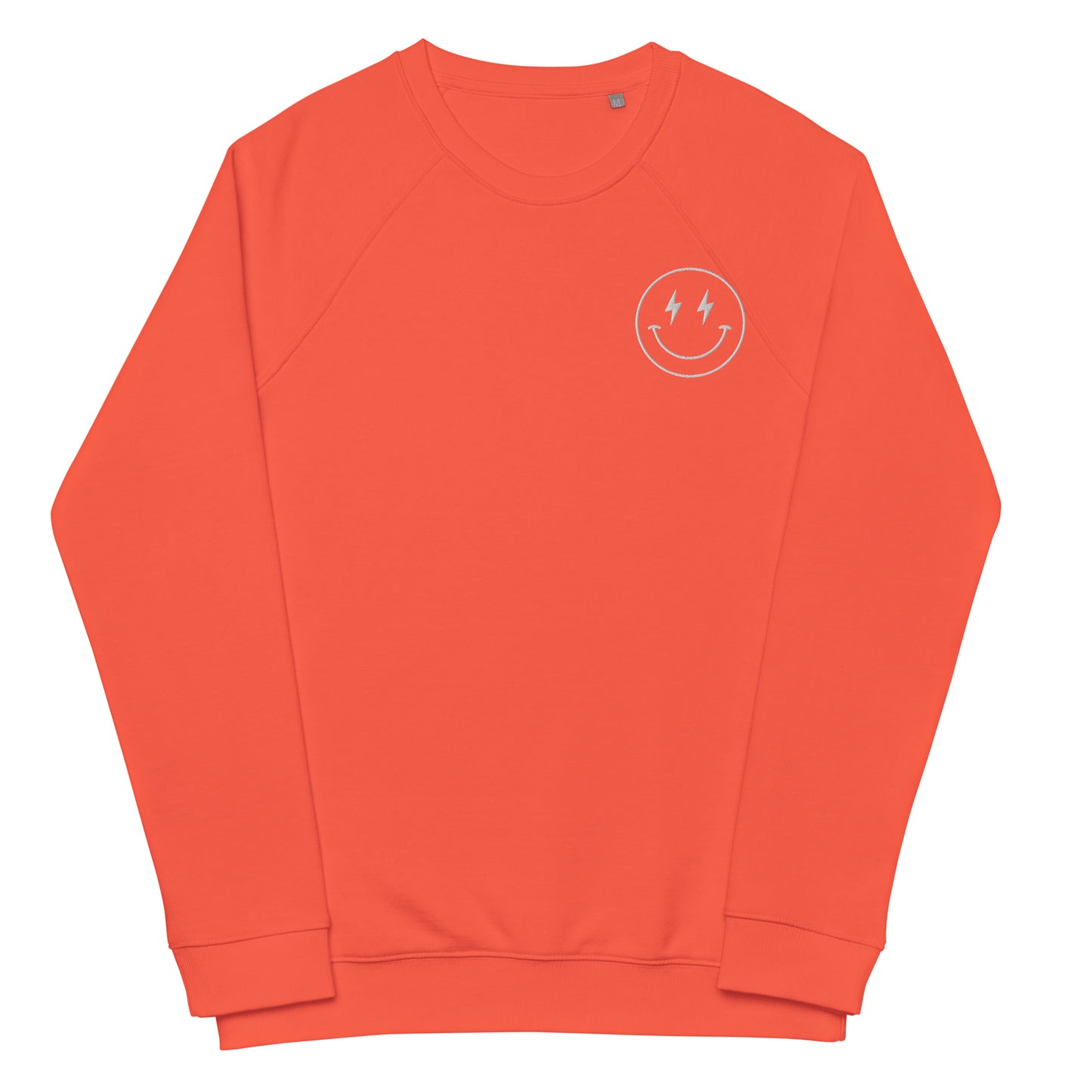 Smiley Face Embroidered Crew Neck