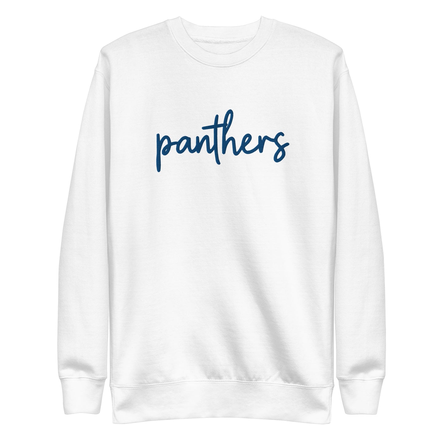 Panthers Script Embroidered Crew Neck
