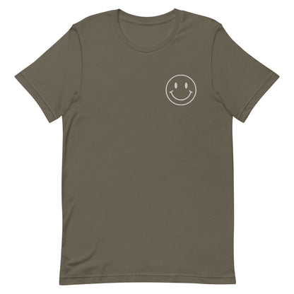 Embroidered Smiley Face Tee