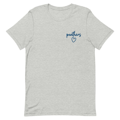 Panthers Heart Embroidered Tee
