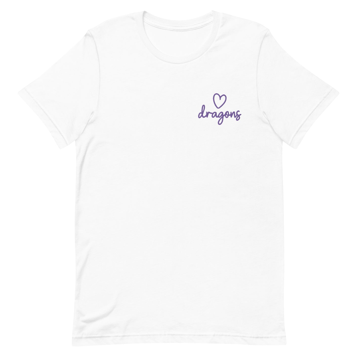 Dragons Embroidered Heart Tee